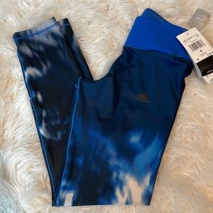 Adidas long tight mid rise workout pants